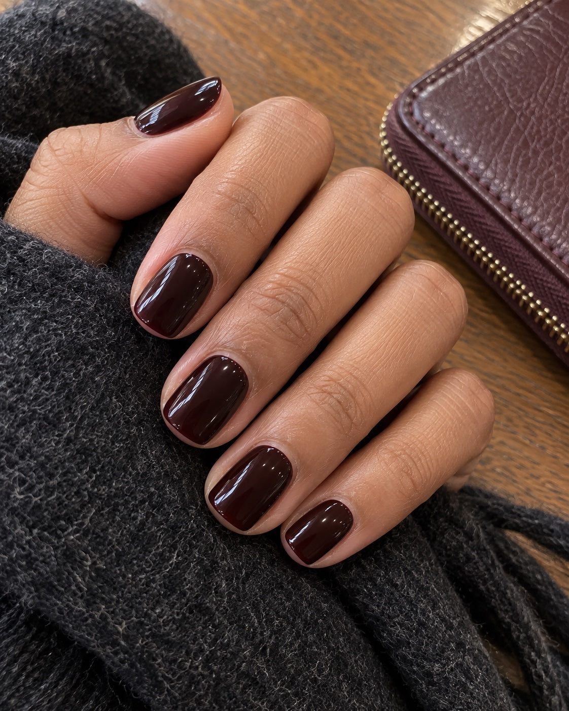 black cherry sample manicure visualization, not a customer photo